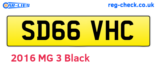 SD66VHC are the vehicle registration plates.