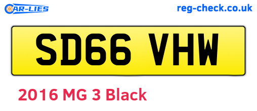 SD66VHW are the vehicle registration plates.