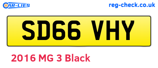 SD66VHY are the vehicle registration plates.