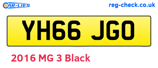 YH66JGO are the vehicle registration plates.