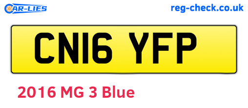 CN16YFP are the vehicle registration plates.