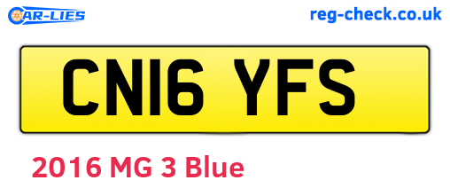 CN16YFS are the vehicle registration plates.