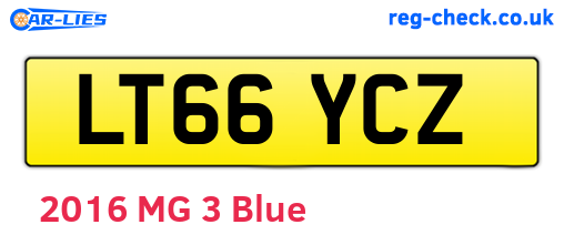 LT66YCZ are the vehicle registration plates.