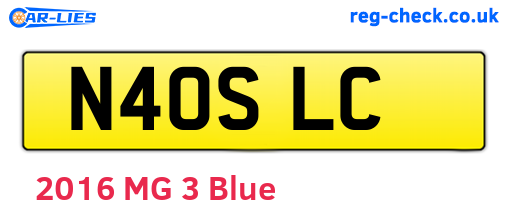 N40SLC are the vehicle registration plates.