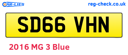 SD66VHN are the vehicle registration plates.