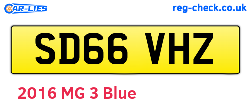 SD66VHZ are the vehicle registration plates.