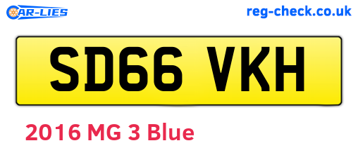 SD66VKH are the vehicle registration plates.