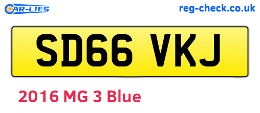 SD66VKJ are the vehicle registration plates.