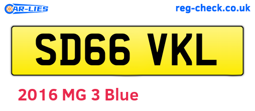 SD66VKL are the vehicle registration plates.