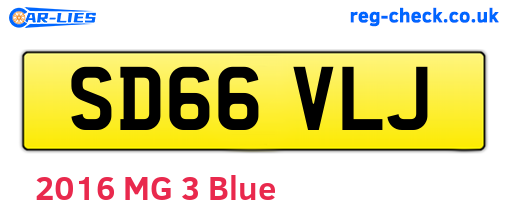 SD66VLJ are the vehicle registration plates.