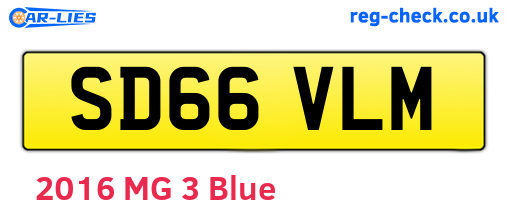 SD66VLM are the vehicle registration plates.
