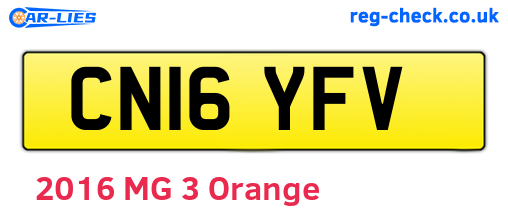 CN16YFV are the vehicle registration plates.