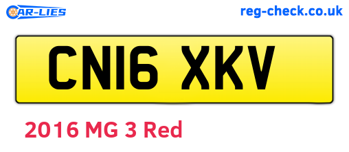 CN16XKV are the vehicle registration plates.