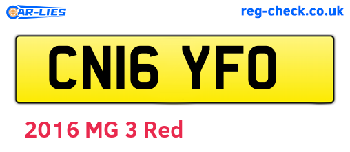 CN16YFO are the vehicle registration plates.