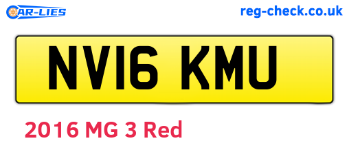 NV16KMU are the vehicle registration plates.