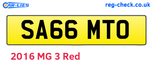 SA66MTO are the vehicle registration plates.