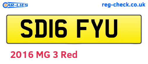 SD16FYU are the vehicle registration plates.