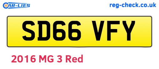 SD66VFY are the vehicle registration plates.