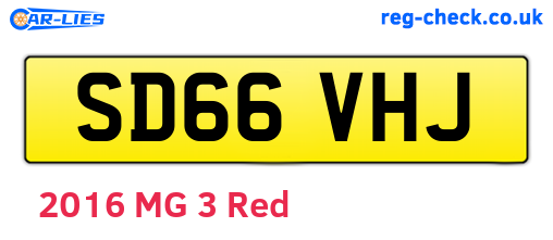 SD66VHJ are the vehicle registration plates.