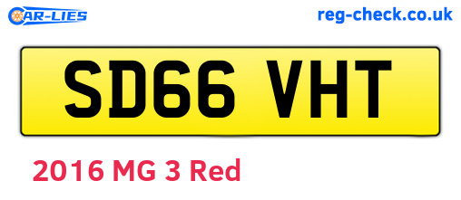 SD66VHT are the vehicle registration plates.