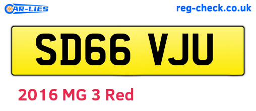 SD66VJU are the vehicle registration plates.