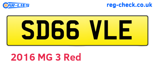 SD66VLE are the vehicle registration plates.