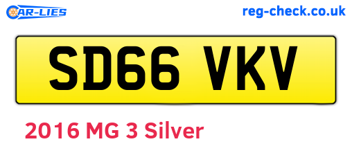 SD66VKV are the vehicle registration plates.