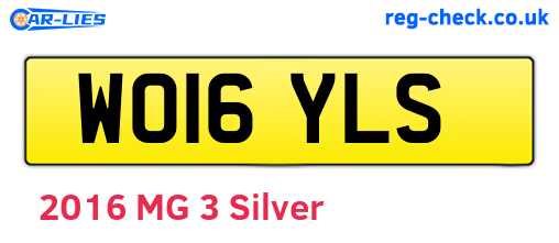 WO16YLS are the vehicle registration plates.