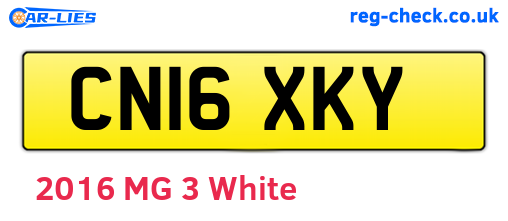 CN16XKY are the vehicle registration plates.