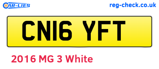 CN16YFT are the vehicle registration plates.