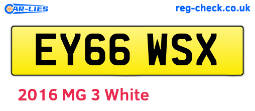 EY66WSX are the vehicle registration plates.