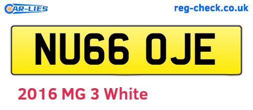 NU66OJE are the vehicle registration plates.