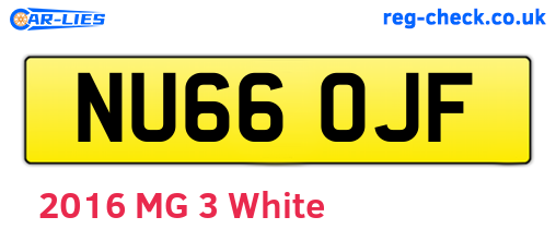 NU66OJF are the vehicle registration plates.