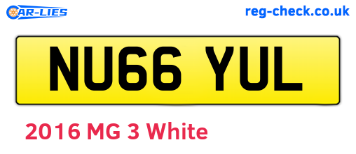 NU66YUL are the vehicle registration plates.