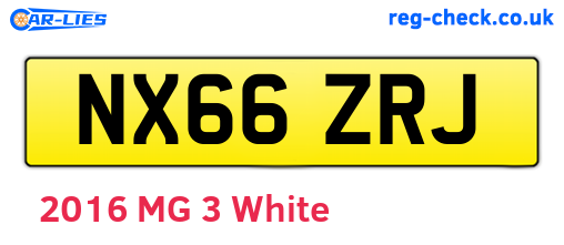 NX66ZRJ are the vehicle registration plates.