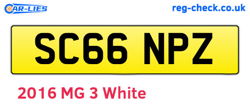 SC66NPZ are the vehicle registration plates.