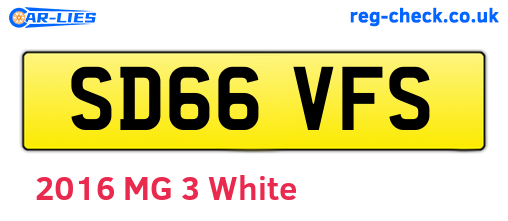 SD66VFS are the vehicle registration plates.