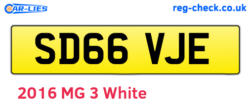 SD66VJE are the vehicle registration plates.