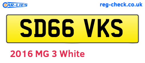 SD66VKS are the vehicle registration plates.