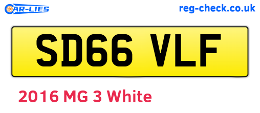 SD66VLF are the vehicle registration plates.