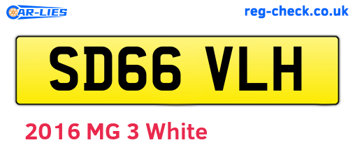 SD66VLH are the vehicle registration plates.