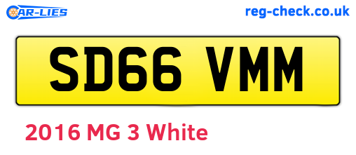 SD66VMM are the vehicle registration plates.