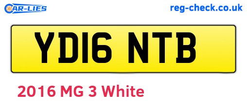 YD16NTB are the vehicle registration plates.
