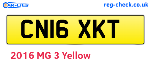 CN16XKT are the vehicle registration plates.