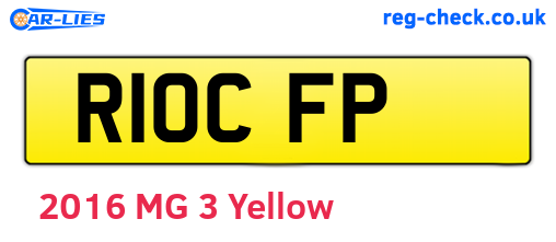 R10CFP are the vehicle registration plates.