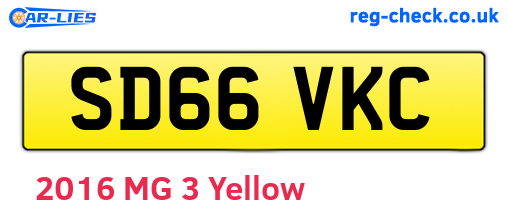 SD66VKC are the vehicle registration plates.