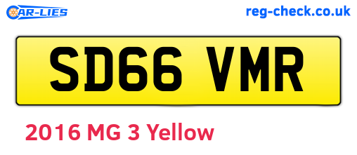 SD66VMR are the vehicle registration plates.