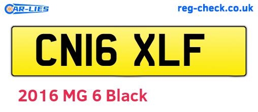CN16XLF are the vehicle registration plates.