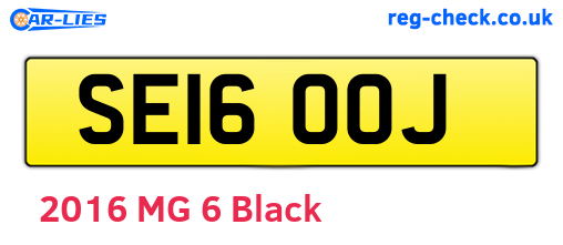 SE16OOJ are the vehicle registration plates.
