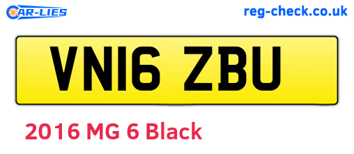 VN16ZBU are the vehicle registration plates.